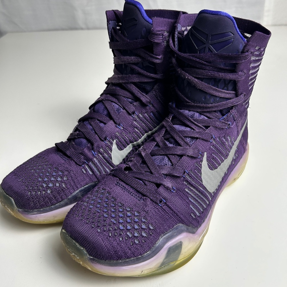 Nike Kobe 10 Elite Team Lakers Ink Persian Violet 718763-505 Mens 8